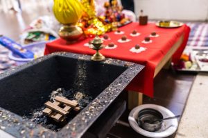 Melbourne hindu wedding ceremony setting
