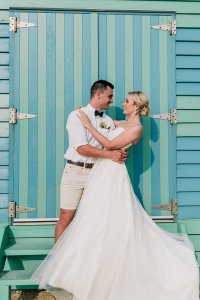magical beach wedding in Brighton Savoy during golden hour shot by Black Avenue Productions