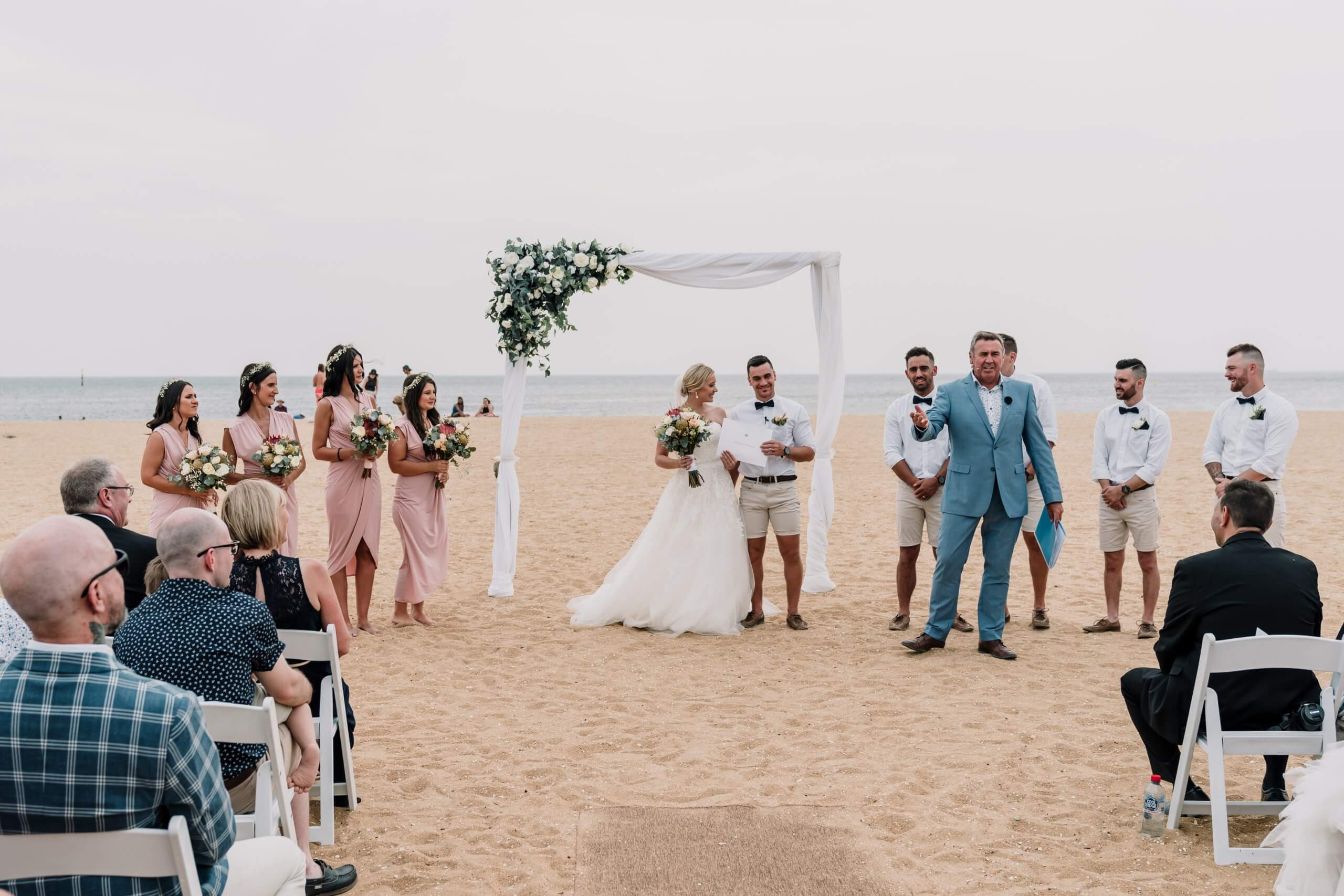 Beautiful beach wedding captured by Black Avenue Productions