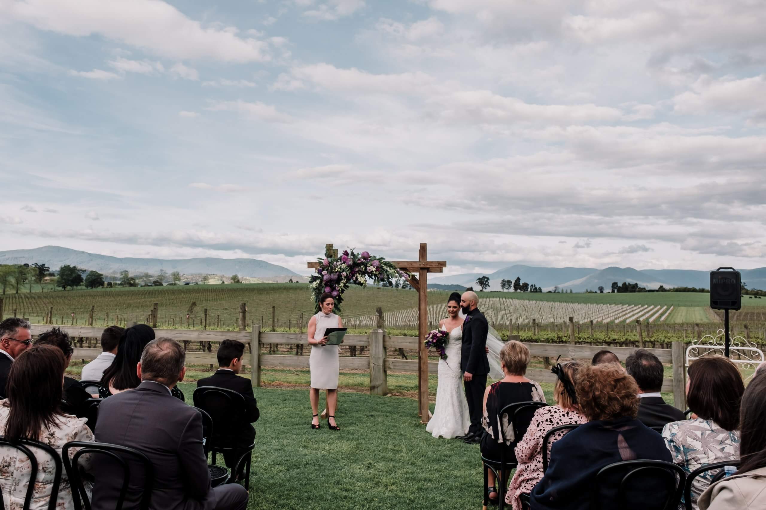 rustic wedding venue by the field, captured by Black Avenue Productions