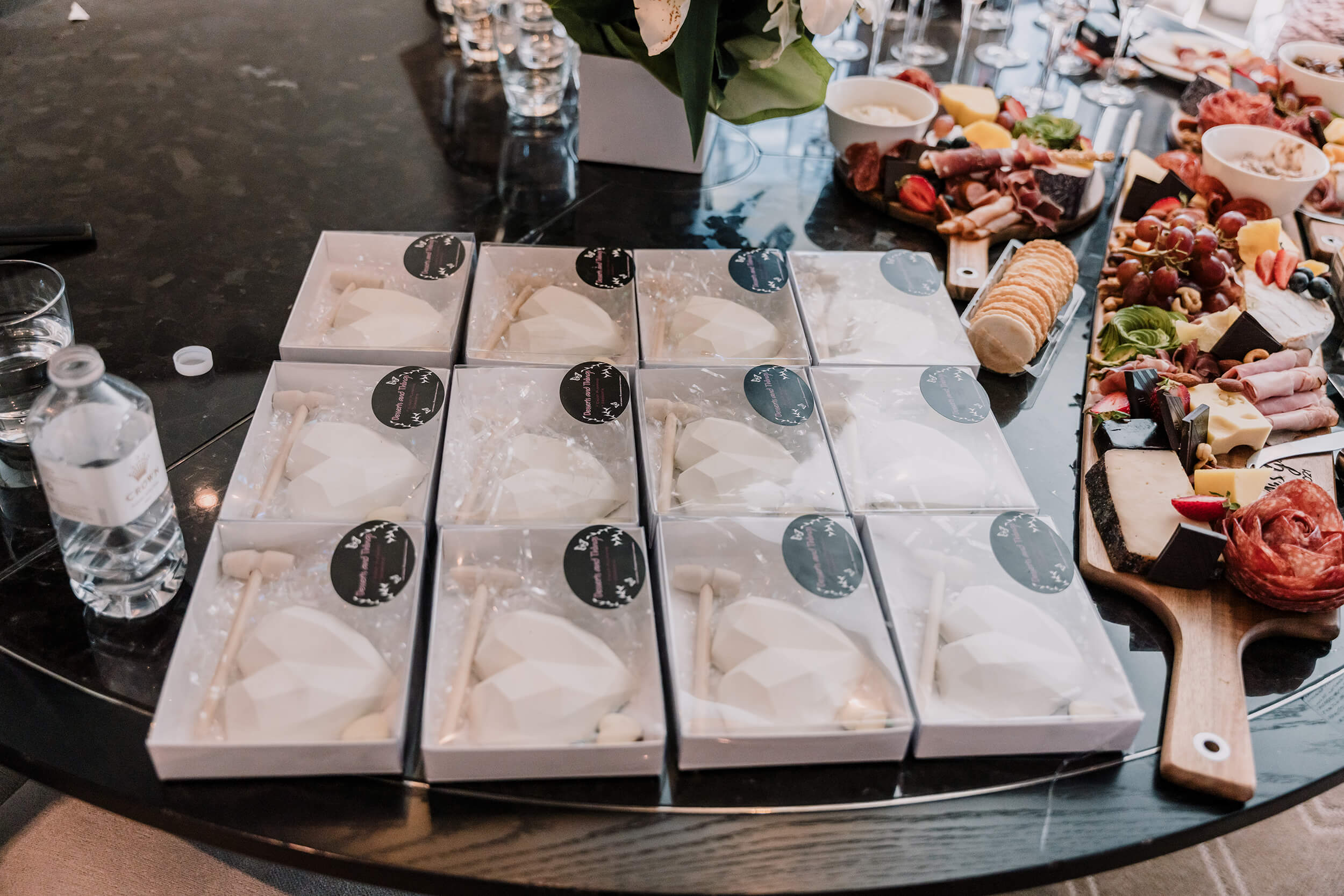 Finding the right wedding suppliers is key to not stressing out, meal table captured by Black Avenue Productions