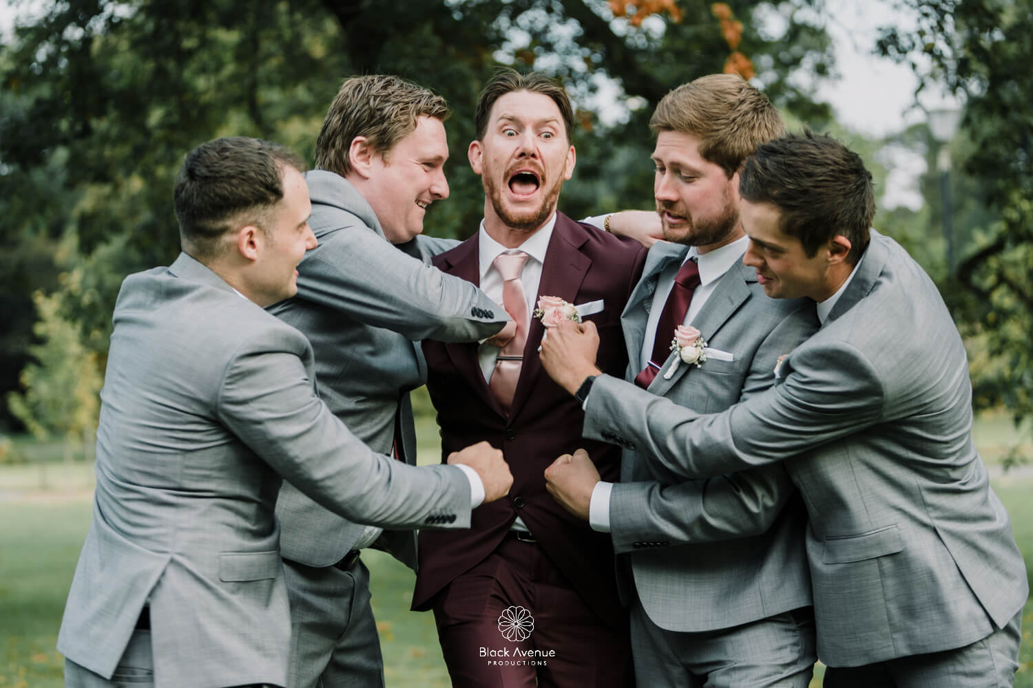 Groom with is best men. Photo captured by Black Avenue Production