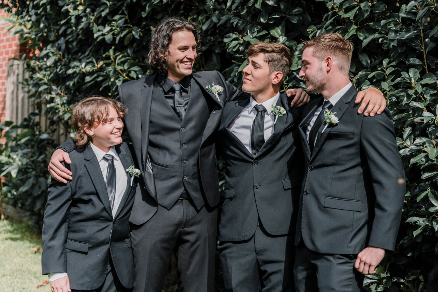 Groom with his brothers, photo captured by Black Avenue Production
