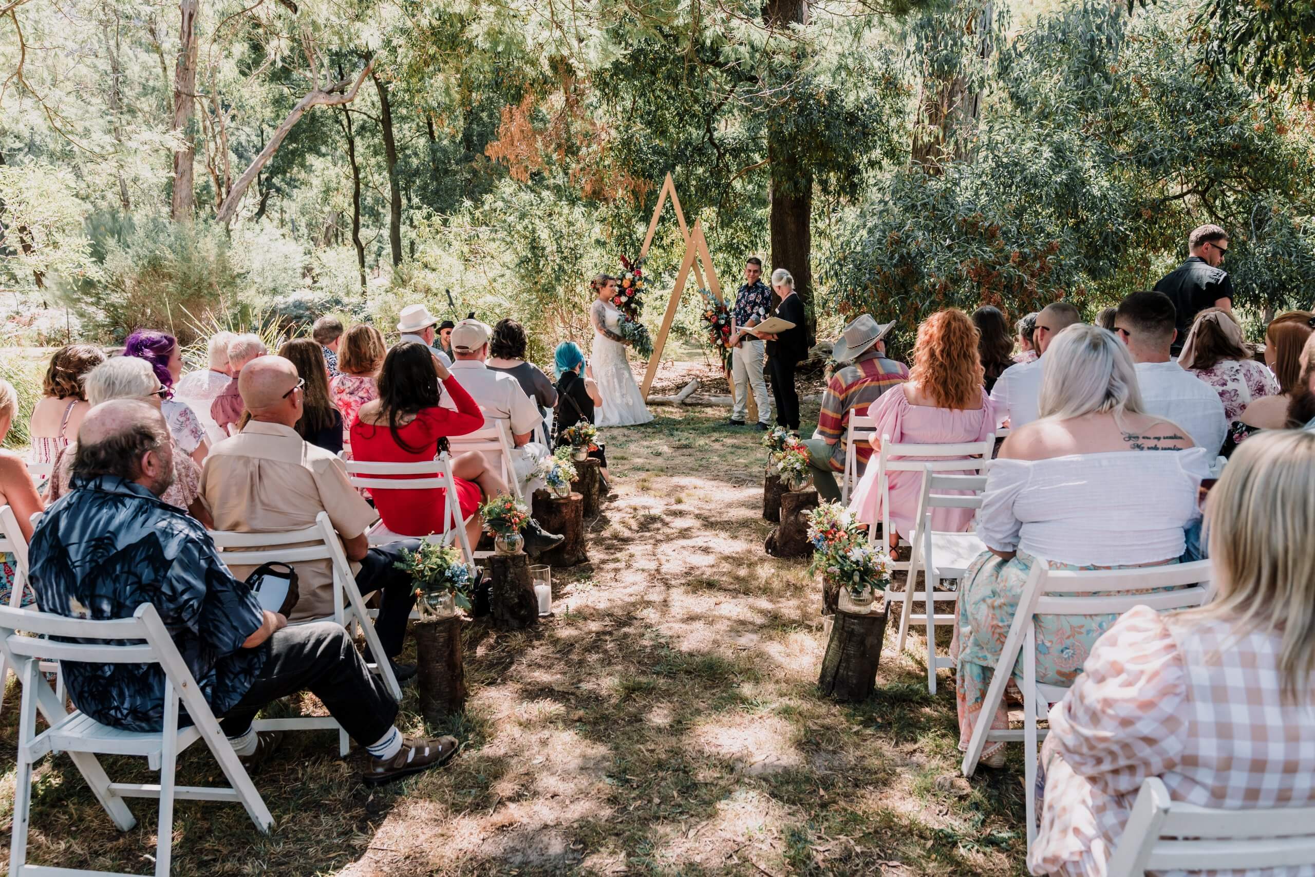 Planning An Intimate Wedding, a lovely wedding setup at the forest. Captured by Black Avenue Productions