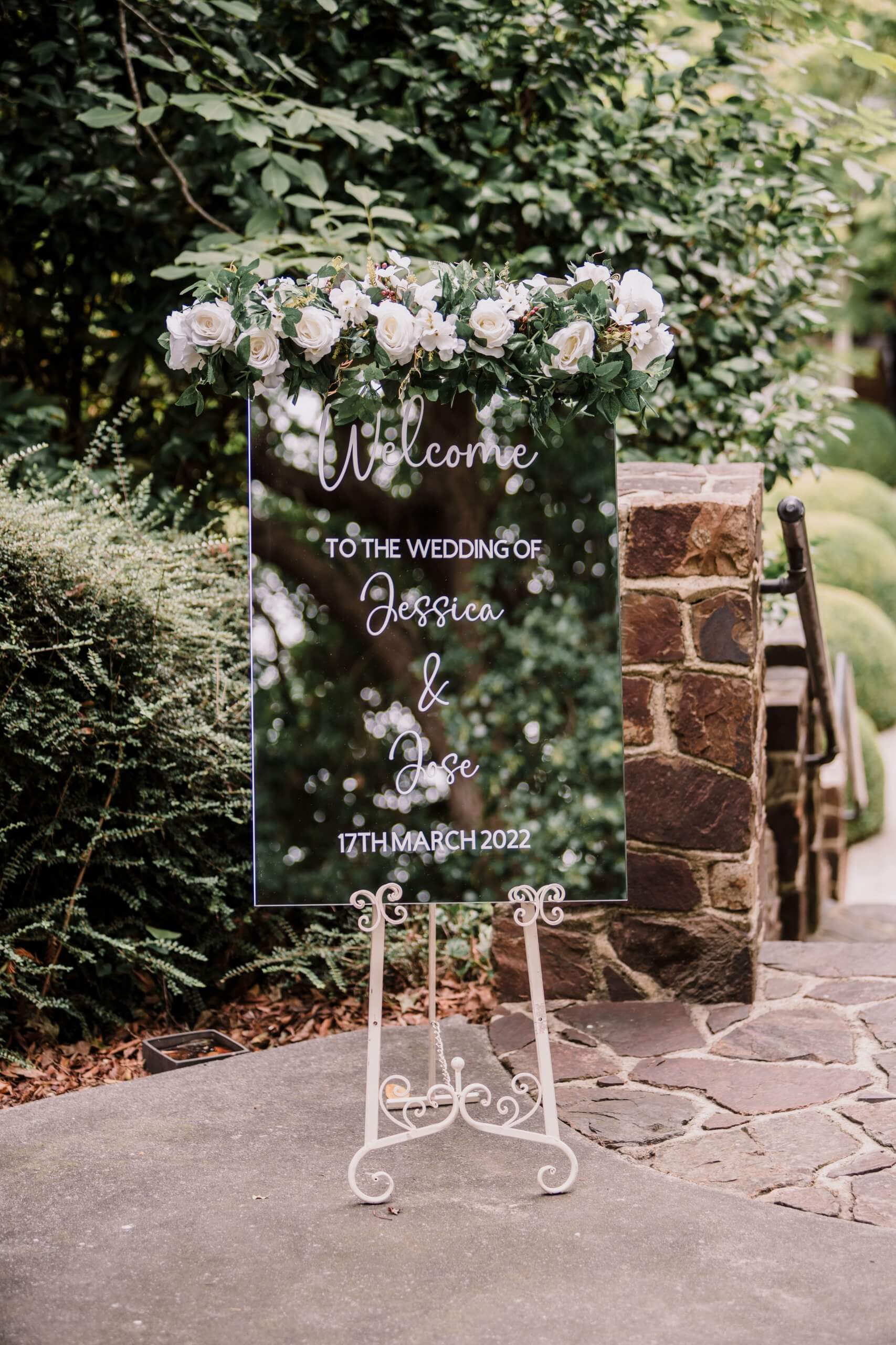 Welcome to our wedding signage for Jessica and Jose.